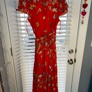 FREE PEOPLE red floral dress, small